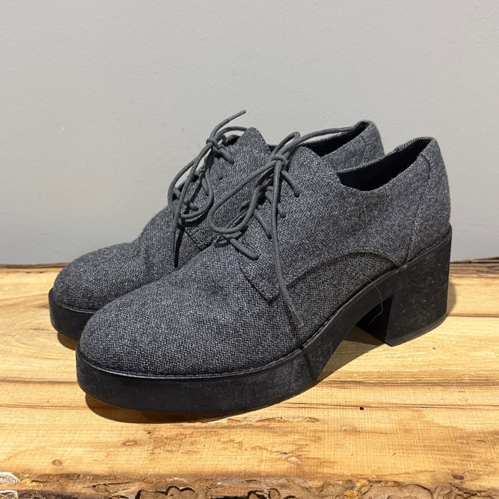 *NEW* Eileen Fisher Womens Size 11M Judd Derby in Graphite Herringbone B101 - Picture 5 of 8